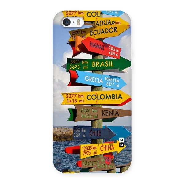 Travel Directions Back Case for iPhone 5 5S