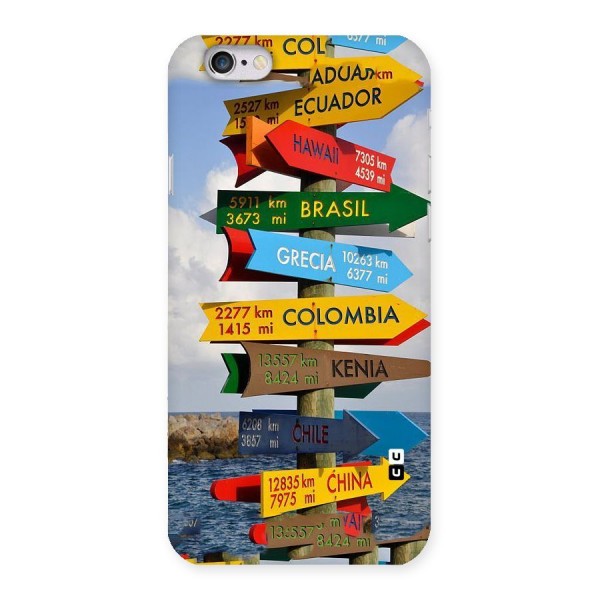 Travel Directions Back Case for iPhone 6 6S
