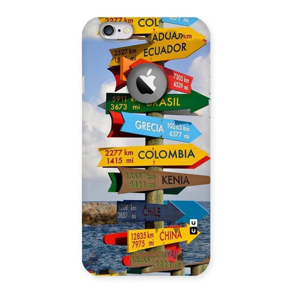 Travel Directions Back Case for iPhone 6 Logo Cut