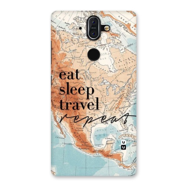Travel Repeat Back Case for Nokia 8 Sirocco