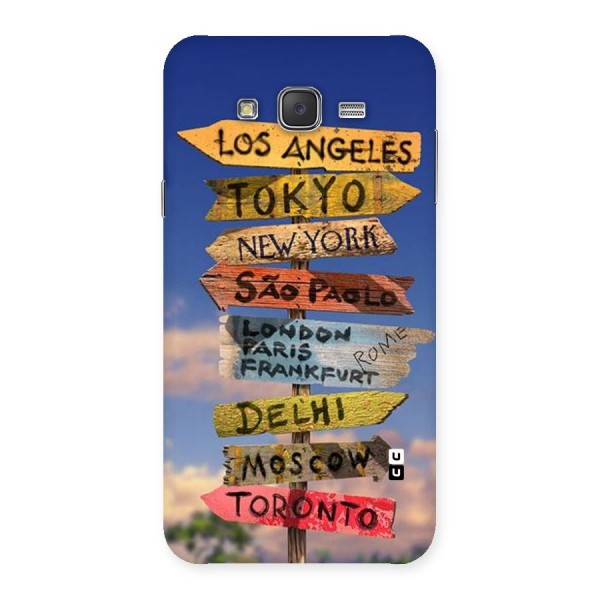 Travel Signs Back Case for Galaxy J7