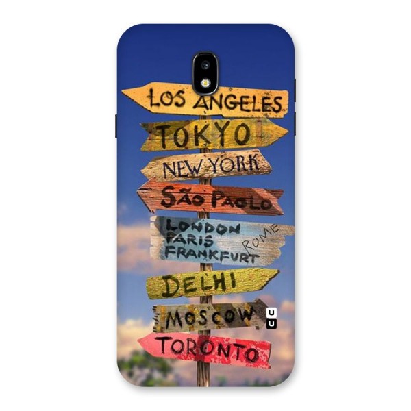 Travel Signs Back Case for Galaxy J7 Pro