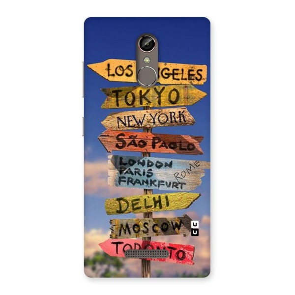Travel Signs Back Case for Gionee S6s