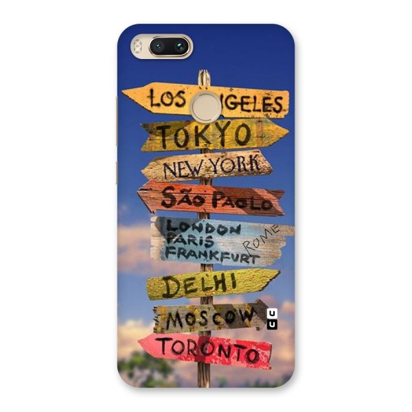Travel Signs Back Case for Mi A1