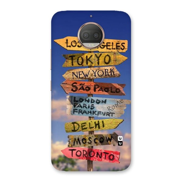 Travel Signs Back Case for Moto G5s Plus