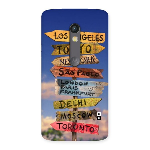 Travel Signs Back Case for Moto X Play