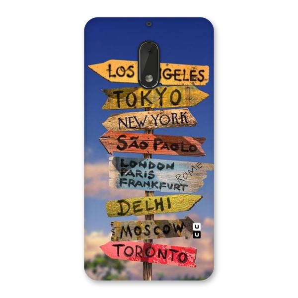 Travel Signs Back Case for Nokia 6