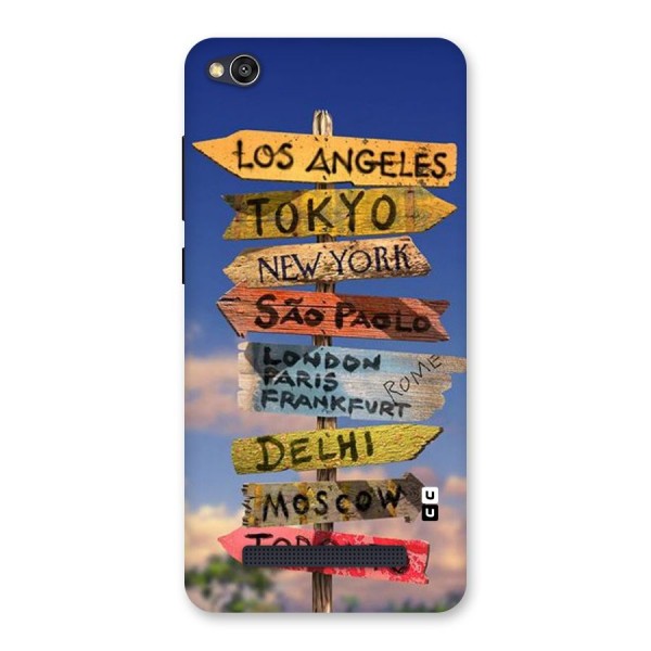 Travel Signs Back Case for Redmi 4A