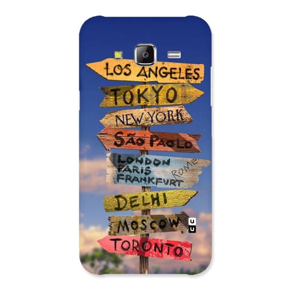 Travel Signs Back Case for Samsung Galaxy J2 Prime