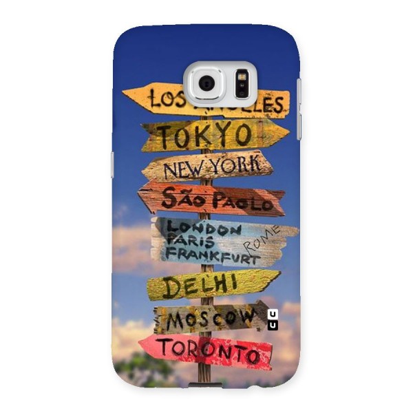Travel Signs Back Case for Samsung Galaxy S6