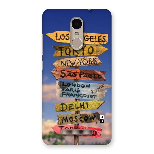 Travel Signs Back Case for Xiaomi Redmi Note 3