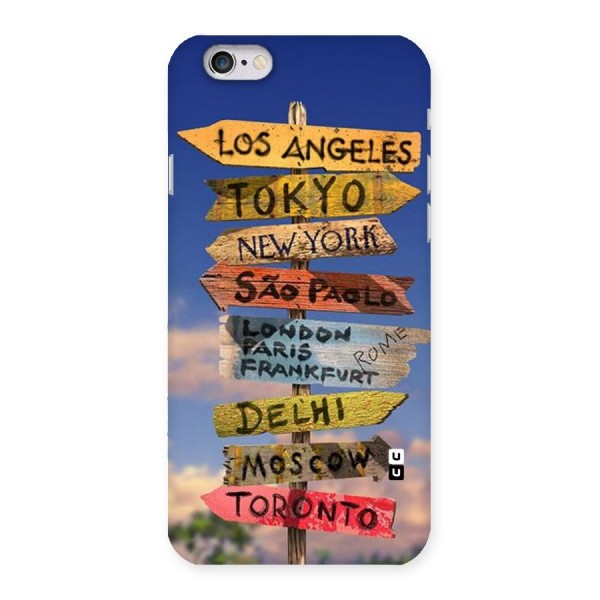 Travel Signs Back Case for iPhone 6 6S
