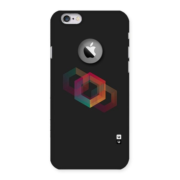 Tri-hexa Colours Back Case for iPhone 6 Logo Cut