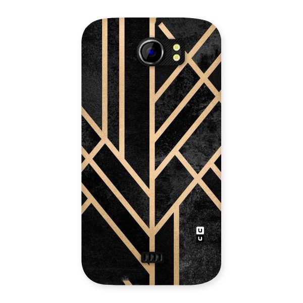 Tri Lines Gold Back Case for Micromax Canvas 2 A110