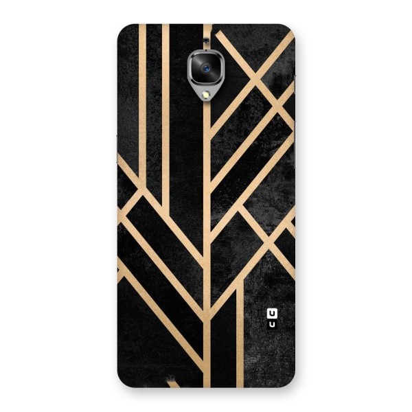 Tri Lines Gold Back Case for OnePlus 3T