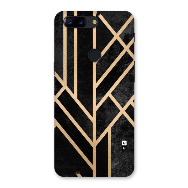 Tri Lines Gold Back Case for OnePlus 5T