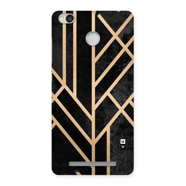 Tri Lines Gold Back Case for Redmi 3S Prime