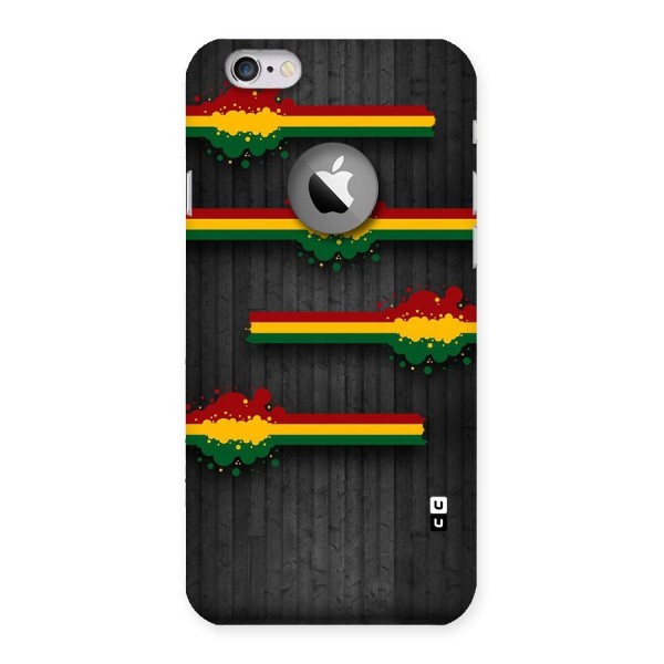 Tricolor Splash Design Back Case for iPhone 6 Logo Cut