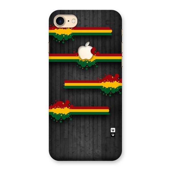 Tricolor Splash Design Back Case for iPhone 7 Apple Cut