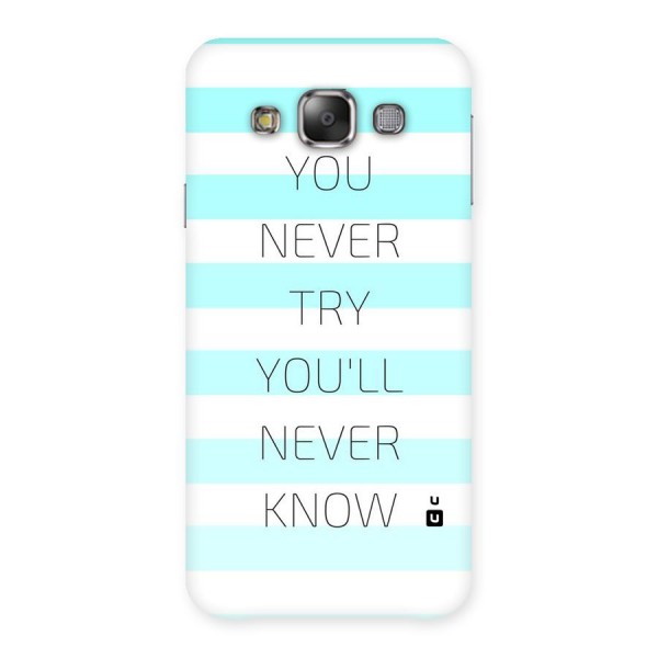 Try Know Back Case for Galaxy E7