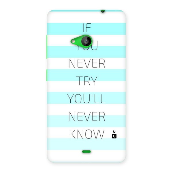 Try Know Back Case for Lumia 535