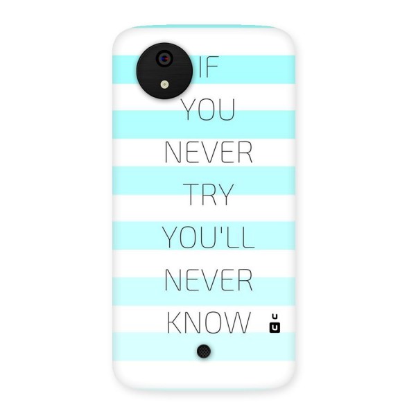 Try Know Back Case for Micromax Canvas A1