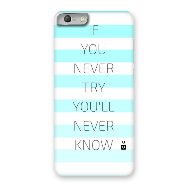 Try Know Back Case for Micromax Canvas Knight 2