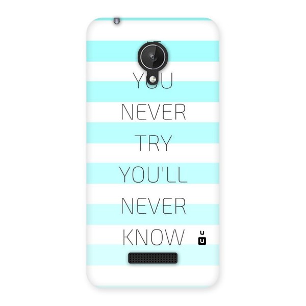 Try Know Back Case for Micromax Canvas Spark Q380