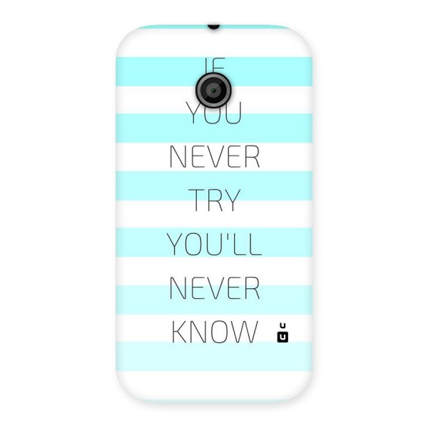 Try Know Back Case for Moto E