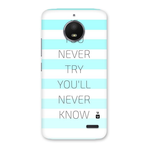 Try Know Back Case for Moto E4