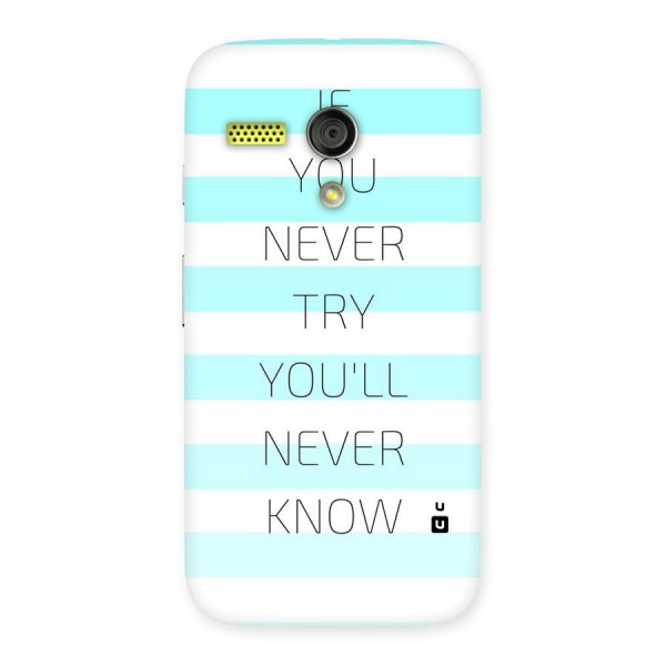 Try Know Back Case for Moto G