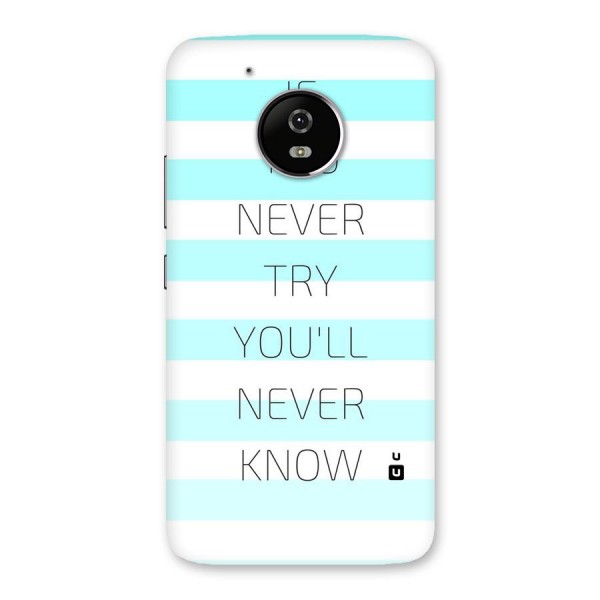 Try Know Back Case for Moto G5