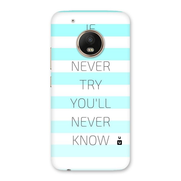 Try Know Back Case for Moto G5 Plus