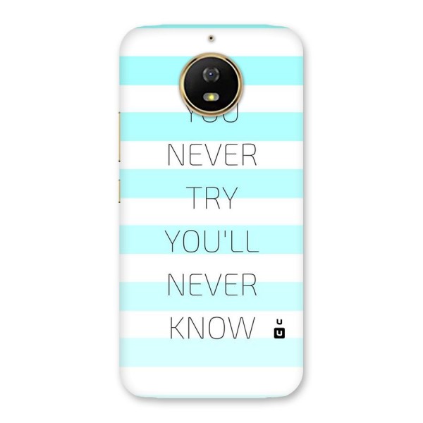 Try Know Back Case for Moto G5s