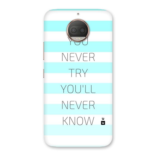 Try Know Back Case for Moto G5s Plus
