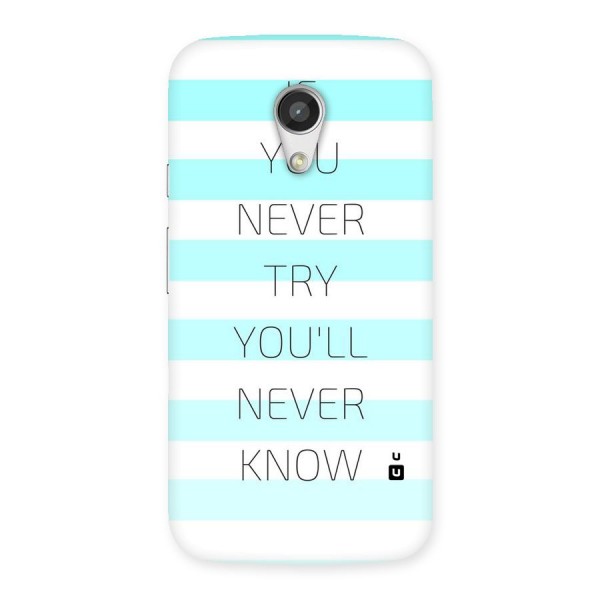 Try Know Back Case for Moto G 2nd Gen