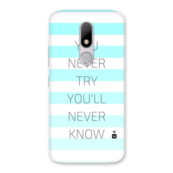 Try Know Back Case for Moto M