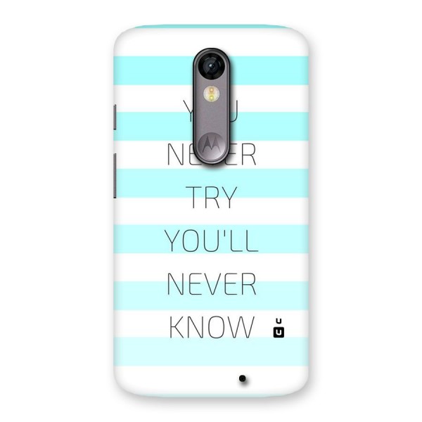 Try Know Back Case for Moto X Force
