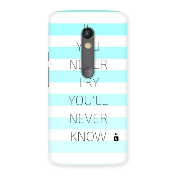 Try Know Back Case for Moto X Play