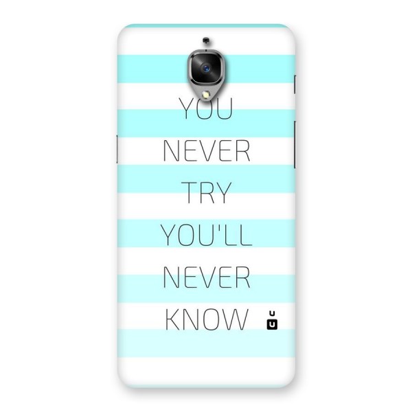 Try Know Back Case for OnePlus 3