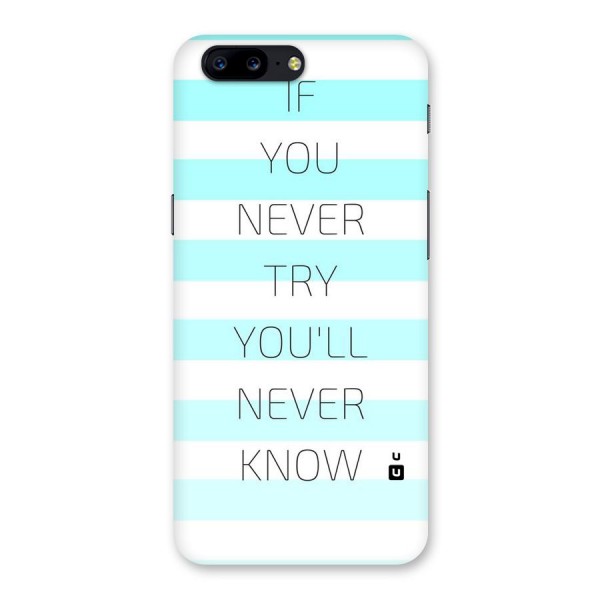 Try Know Back Case for OnePlus 5