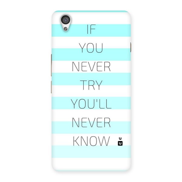 Try Know Back Case for OnePlus X