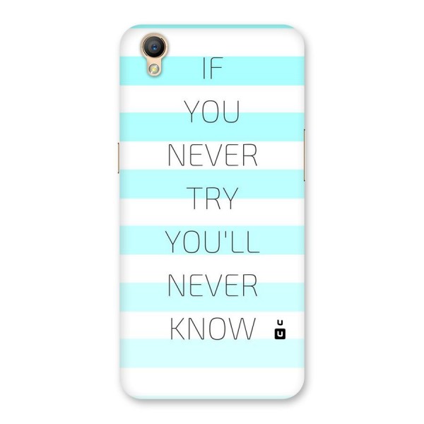 Try Know Back Case for Oppo A37