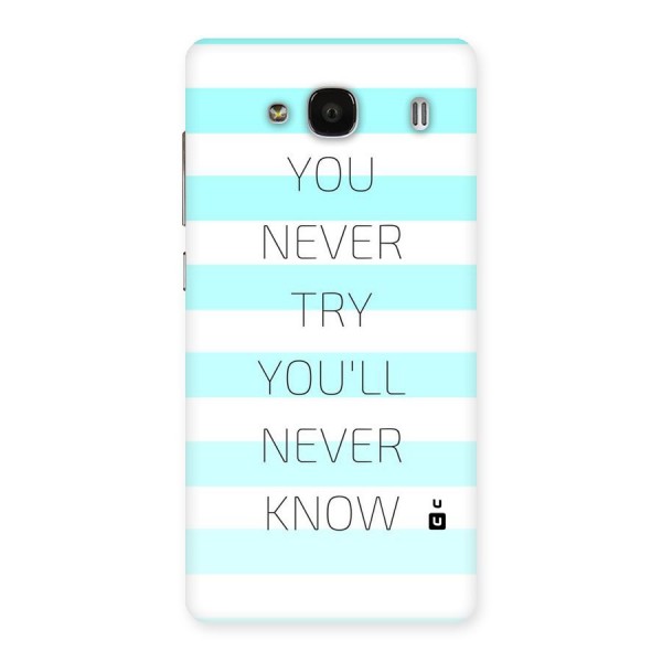 Try Know Back Case for Redmi 2 Prime