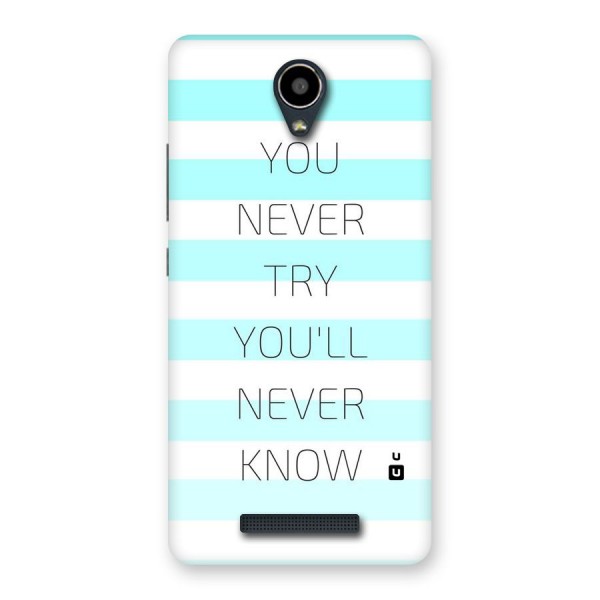 Try Know Back Case for Redmi Note 2