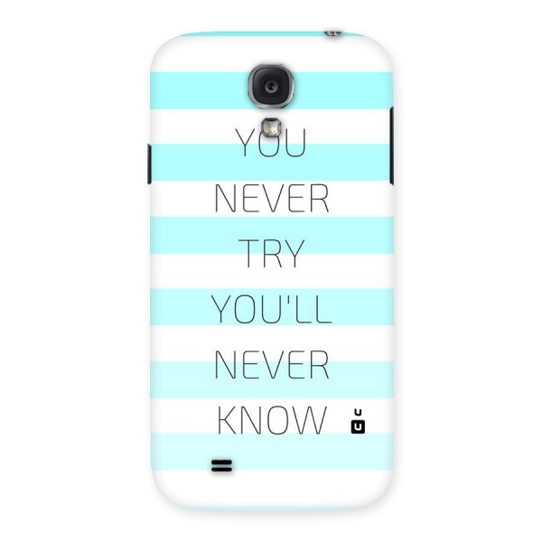 Try Know Back Case for Samsung Galaxy S4