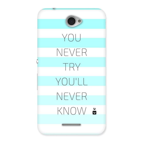 Try Know Back Case for Sony Xperia E4