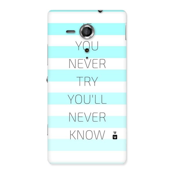 Try Know Back Case for Sony Xperia SP