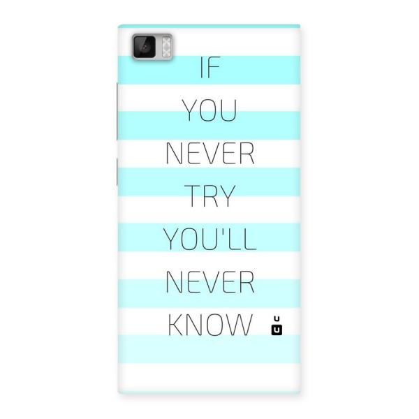 Try Know Back Case for Xiaomi Mi3