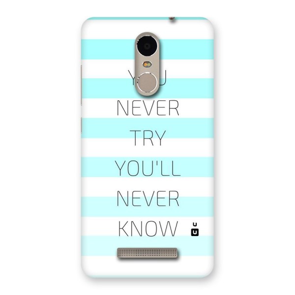 Try Know Back Case for Xiaomi Redmi Note 3